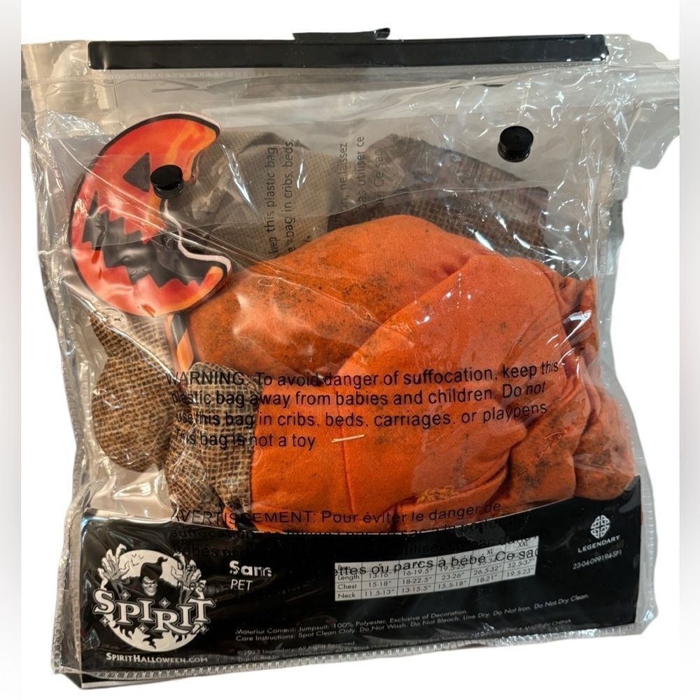 NWT Spirit “Trick or Treat” Dog Costume - Picture 2 of 3